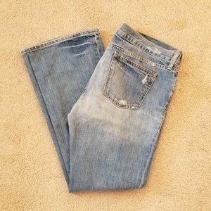 Old Navy Low-Rise Boot Cut Distressed Jeans